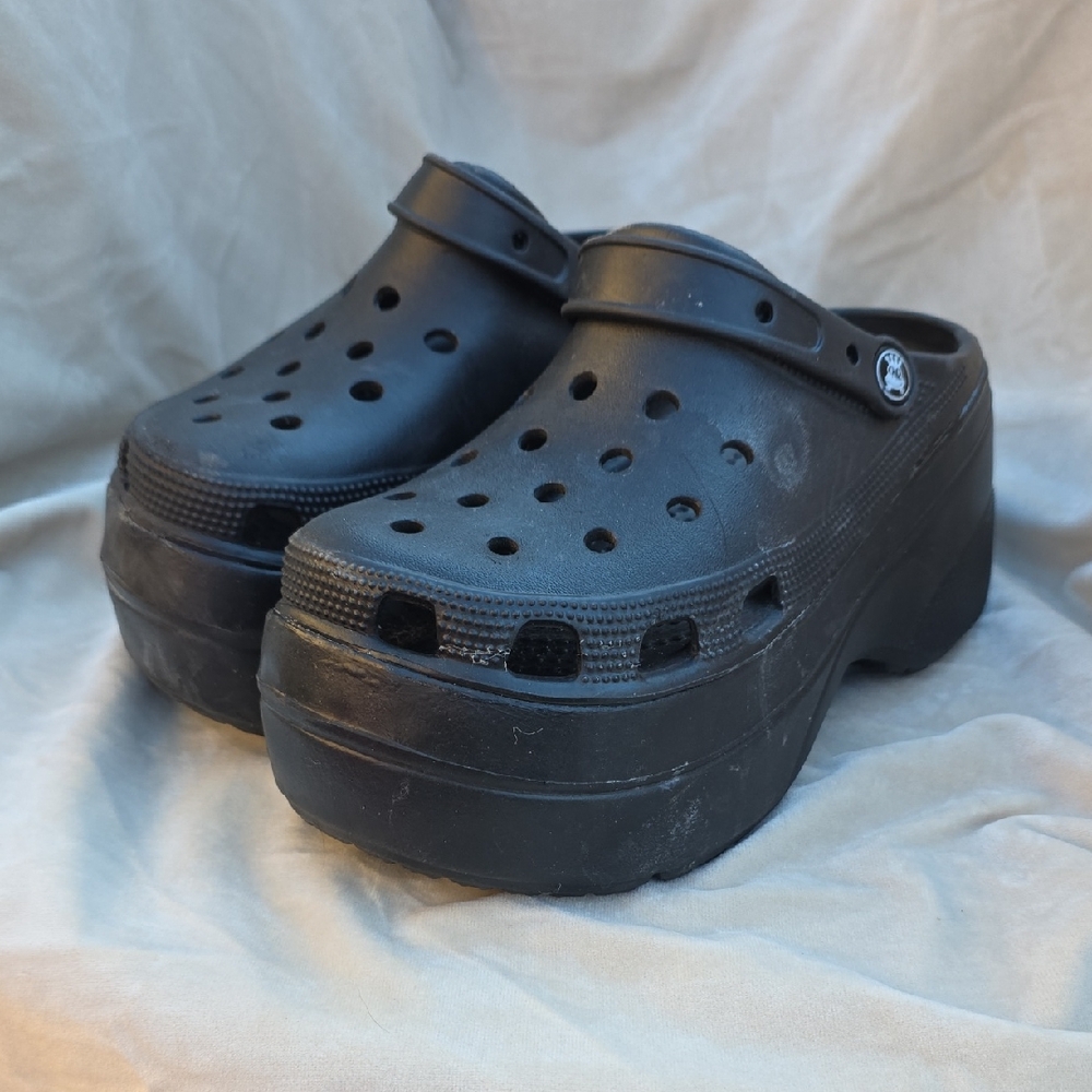 Black Platform Clogs